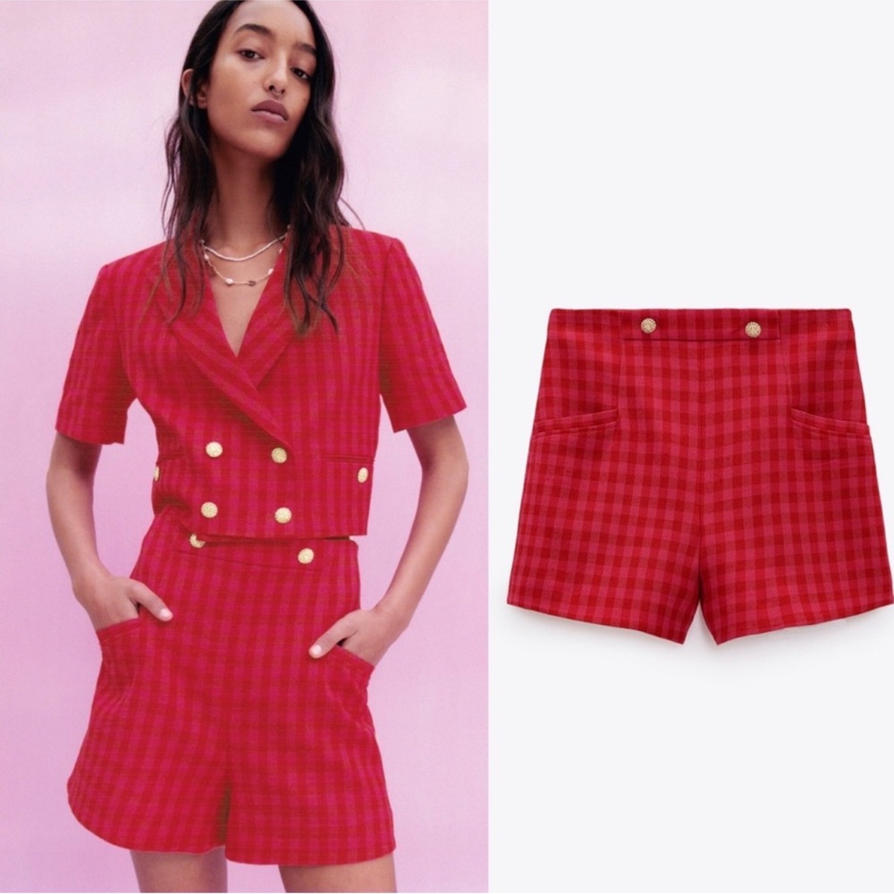 Zara Limited Edition Gingham Shorts
